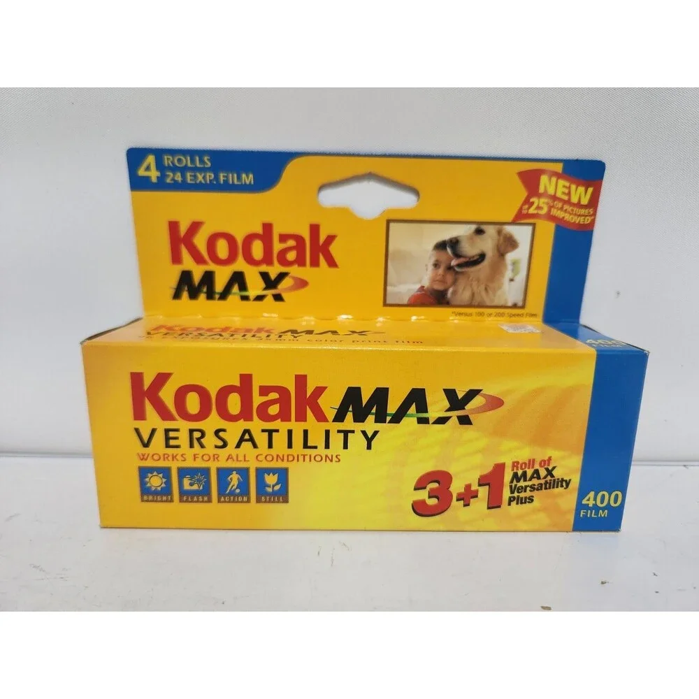 Kodak Max Versatility 400 Film - 5 Boxes of 4 Rolls - 20 Rolls Total